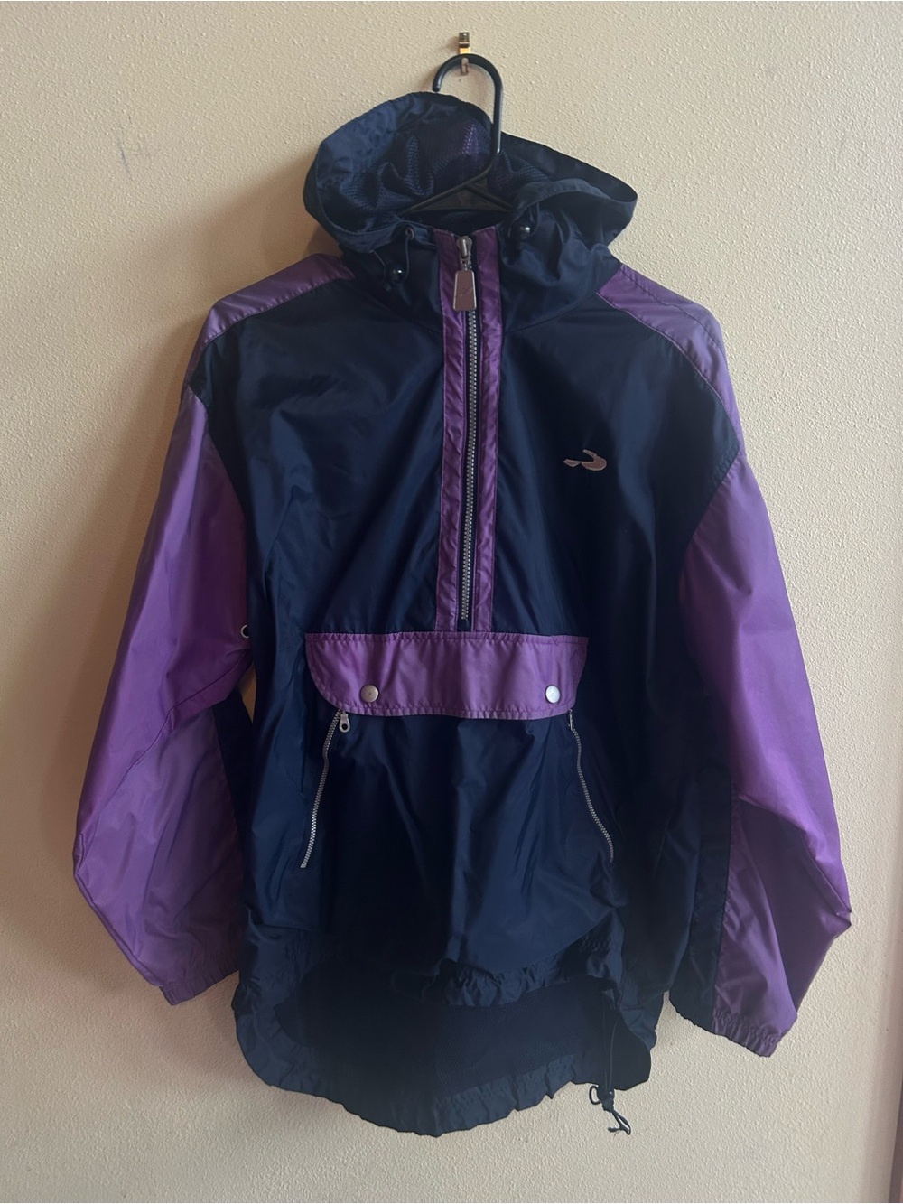 Prospirit Navy and Purple rain anorak